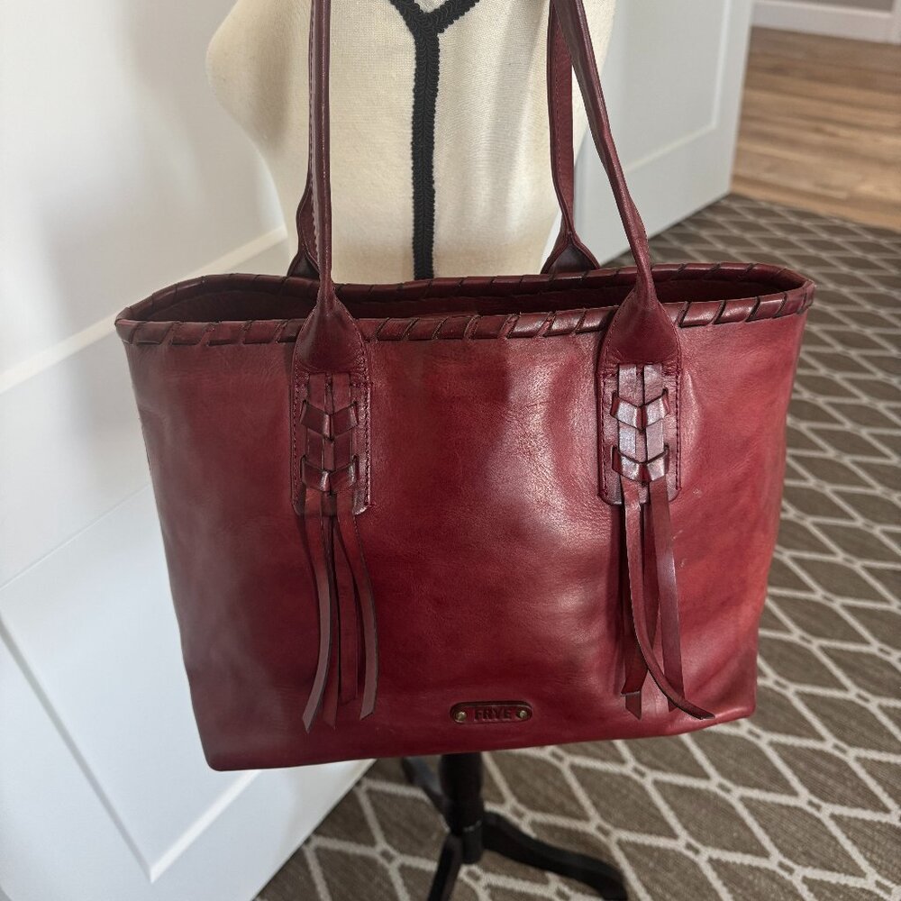 Frye Tote Shoulder Bag Dark Red Excellent Condition